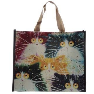 Nákupná taška s farebnými mačkami