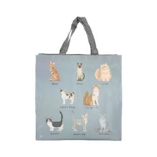 Nákupná taška s maľovanými mačkami