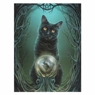 Obraz na plátne s mačkou a vešteckou guľou - design Lisa Parker