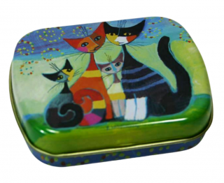 Plechová krabička s mačkami - dizajn Rosina Wachtmeister