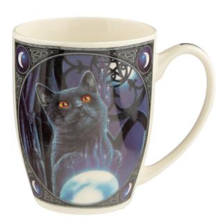 Porcelánový hrnček magická mačka II - design Lisa Parker