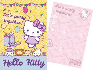 Pozvánka na párty s mačičkou Hello Kitty - sada 5 ks