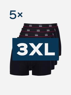 5pack pánskych boxeriek PUNO čierna - 3XL