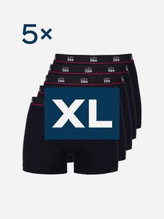 5pack pánskych boxeriek PUNO čierna - XL