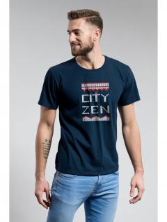 Bavlnené tričko CityZen NAVY štrikovanie  LIMITOVANÁ SÉRIA Veľkosť: XL