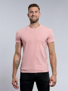 Pánske tričko DAVOS slim fit svetlo růžové Veľkosť: XL