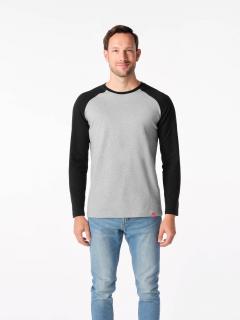 Pánske tričko FARGO šedá melanž/čierna Veľkosť: XL
