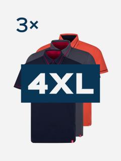 Triplepack pánskych polokošieľ MASSY tehlová, navy, tmavo sivá - 4XL