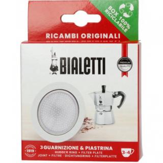 Bialetti Tesnenie 3-4 porcie, 3 tesnenia + filter