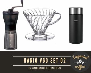 Hario V60-02 Set- čierny (Set produktov HARIO pre prípravu filtrovanej kávy)