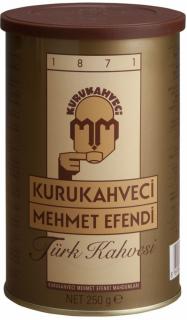 Turecká káva 250g Kurukahveci Mehmet Efendi (Mletá káva Kurukahveci Mehmet Efendi v 250g dóza)
