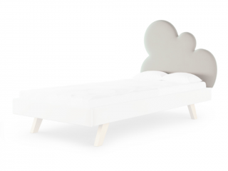Čalúnené čelo CLOUD v tvare mraku Zvoľte farbu: Krémová, Zvoľte rozmer: 120 cm, Zvoľte stranu: Vľavo