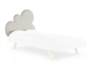 Čalúnené čelo CLOUD v tvare mraku Zvoľte farbu: Krémová, Zvoľte rozmer: 90 cm, Zvoľte stranu: Vpravo