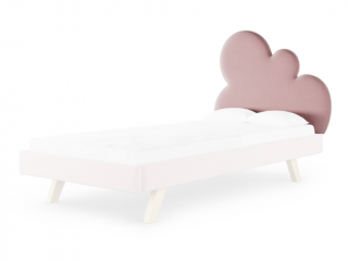 Čalúnené čelo CLOUD v tvare mraku Zvoľte farbu: Ružová, Zvoľte rozmer: 120 cm, Zvoľte stranu: Vľavo