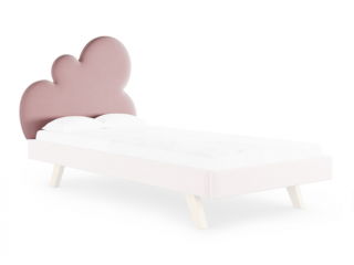 Čalúnené čelo CLOUD v tvare mraku Zvoľte farbu: Ružová, Zvoľte rozmer: 120 cm, Zvoľte stranu: Vpravo