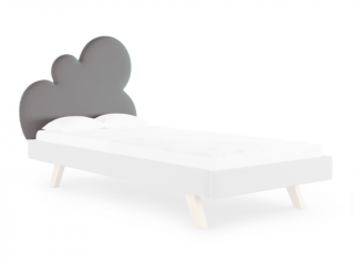 Čalúnené čelo CLOUD v tvare mraku Zvoľte farbu: Sivá, Zvoľte rozmer: 120 cm, Zvoľte stranu: Vpravo