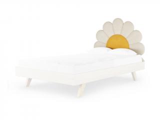 Čalúnené čelo DAISY v tvare kvety Zvoľte farbu: Krémová, Zvoľte rozmer: 120 cm