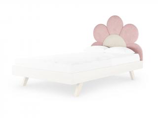 Čalúnené čelo DAISY v tvare kvety Zvoľte farbu: Ružová, Zvoľte rozmer: 120 cm