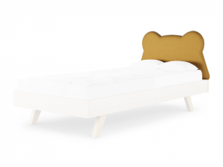 Čalúnené čelo TEDDY v tvare medvedíka Zvoľte farbu: Horčicová, Zvoľte rozmer: 120 cm