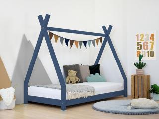 Detská drevená posteľ NAKANA v tvare teepee Zvoľte farbu: Námornícka modrá, Rozmer: 120x180 cm