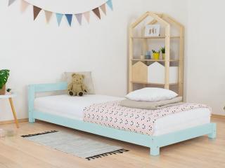 Detská jednolôžková posteľ s čelom DREAMY Zvoľte farbu hranolov: Svetlo modrá, Zvoľte farbu plôch: Svetlo modrá, Rozmer: 80x200 cm