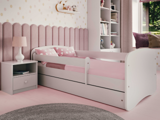 Detská posteľ BABYDREAMS s odnímateľnou bočnicou Rozmer: 80x160 cm, Matrac: Penový matrac, Šuplík: Bez šuplíka