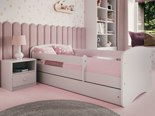 Detská posteľ BABYDREAMS s odnímateľnou bočnicou Zvoľte rozmer: 80x180 cm, Zvoľte matrac: Penový matrac, Zvoľte šuplík: So šuplíkom