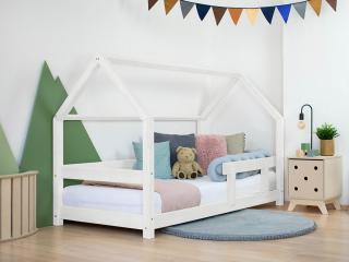 Detská posteľ domček TERY s bočnicou Zvoľte farbu: Biela, Rozmer: 90x200 cm