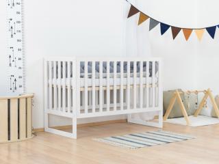 Detská postieľka NAPPY s nastaviteľnou výškou roštu pre bábätko Zvoľte farbu: Biela