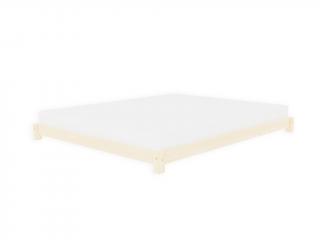 Dizajnové dvojlôžko TATAMI v japonskom štýle Zvoľte farbu hranolov: Nelakovaná, Zvoľte farbu plôch: Nelakovaná, Zvoľte rozmer: 140 x 200 cm