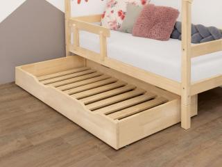 Drevený šuplík BUDDY na kolieskach s dvoma výrezmi Zvoľte farbu: Transparentná vosková lazura matná, Zvoľte rozmer: 80x140 cm (pod posteľ 80x160 cm),…