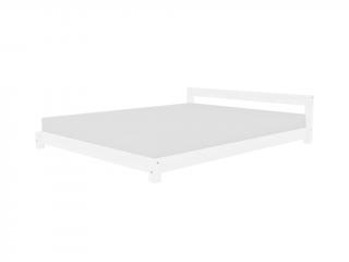 Dvojlôžková drevená posteľ COMFY v scandi štýle Zvoľte farbu hranolov: Biela, Zvoľte farbu plôch: Biela, Rozmer: 140 x 200 cm