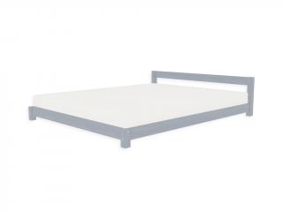 Dvojlôžková drevená posteľ COMFY v scandi štýle Zvoľte farbu hranolov: Tmavo sivá, Zvoľte farbu plôch: Tmavo sivá, Rozmer: 140 x 200 cm