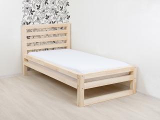 Jednolôžková posteľ DELUXE Zvoľte farbu: Nelakovaná, Zvoľte rozmer: 80 x 200 cm