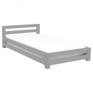 Jednolôžková posteľ MODERN Zvoľte farbu: Tmavo sivá, Rozmer: 80 x 200 cm
