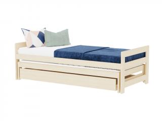 Jednolôžková posteľ SIMPLY 90x200 3v1 s prístelkou a úložným šuplíkom Zvoľte farbu: Béžová