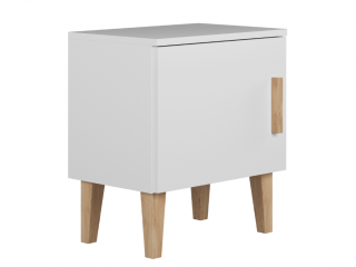 Nočný stolík KUBI s úložným priestorom Zvoľte farbu: Biela