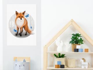 Obraz na plátne na stenu do detskej izby LÍŠKA Zvoľte rozmer: 50 x 70 cm