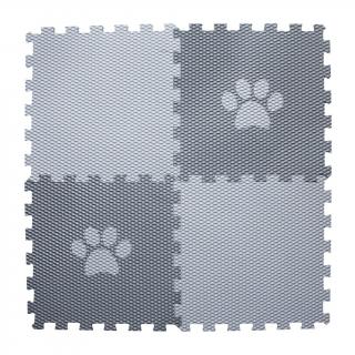Penová puzzle podložka pre psov TLAPKA zo 4 podlahových dielov Zvoľte farbu: Svetlosivá
