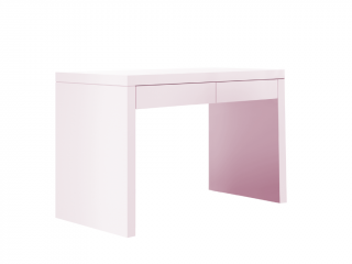 Písací stôl so šuplíkmi o šírke 120 cm SIMONE ružový