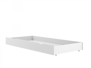 Prístelkový šuplík pod posteľ SIMONE 90x190 cm na kolieskach Zvoľte farbu: Biela