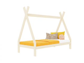 Rastúca detská posteľ SWITCH 2v1 v tvare teepee Zvoľte farbu: Béžová, Zvoľte rozmer: 90x180 cm