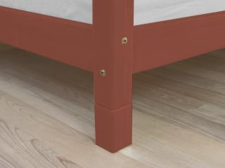 Súprava prídavných nôh postele FOOTS Zvoľte farbu: Tehlová, Rozmer: 10 cm, Varianta: Pre postele o šírke 140 cm a viac (6 ks)
