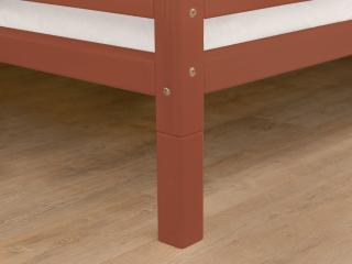 Súprava prídavných nôh postele FOOTS Zvoľte farbu: Tehlová, Rozmer: 20 cm, Varianta: Pre postele o šírke 140 cm a viac (6 ks)