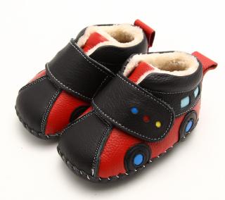 Topánky autíčko - červená - Freycoo Veľkosť: 12-18 mesiacov