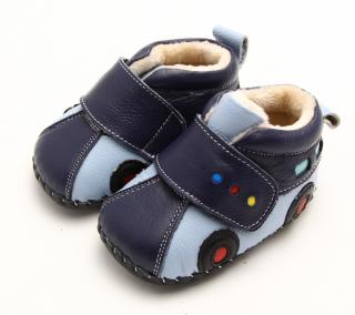 Topánky autíčko - modrá - Freycoo Veľkosť: 12-18 mesiacov