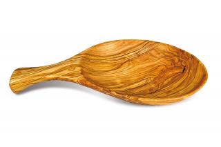 OLIWOOD Drevená miska z olivového dreva s rúčkou 20 x 10 cm