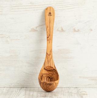 OLIWOOD Drevená naberačka 25 cm z olivového dreva