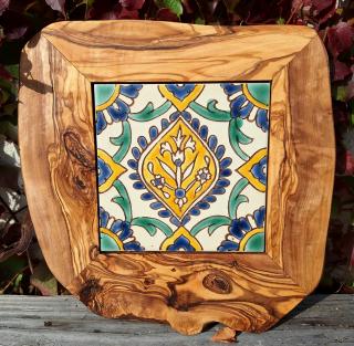OLIWOOD Podložka drevo & keramika 25 x 25 cm Vzor: mediterran 2