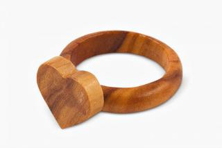 OLIWOOD Prsteň Amore z olivového dreva